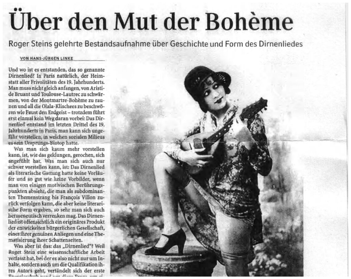 Rezension „Über den Mut der Bohème“ in der Frankfurter Rundschau vom 12. April 2007